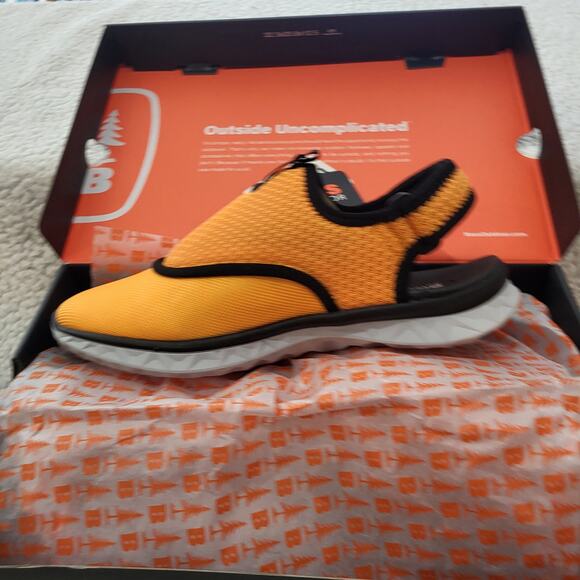 NIB BASS OUTDOOR Hex Mesh Water Pull-On Trail Sneakers Hiking ORNGE Women SIZE 8 - Picture 2 of 5